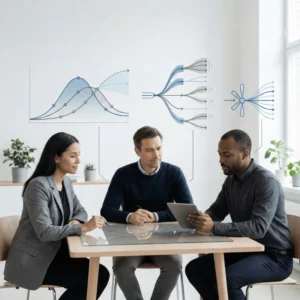 business-growth-statistics-review Team reviewing financial growth charts and performance statistics in a modern office setting.